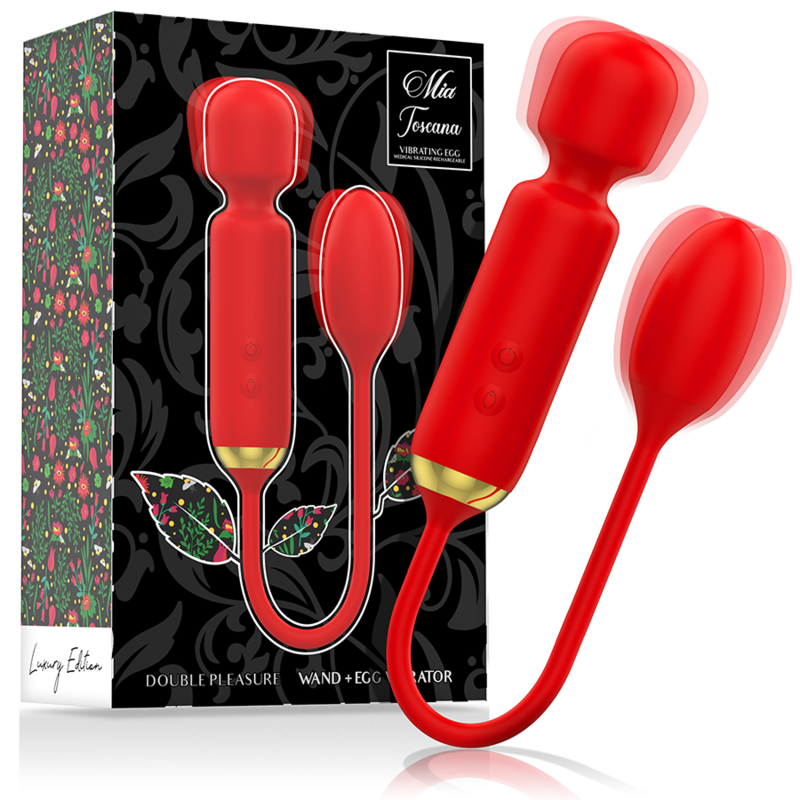 MIA – TOSCANA DOUBLE PLEASURE WAND + VIBRATING EGG