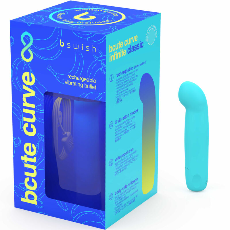 B SWISH - BCUTE CURVE INFINITE CLASSIC LIMITED EDITION BLUE SILICONE RECHARGEABLE VIBRATOR - Bild 4