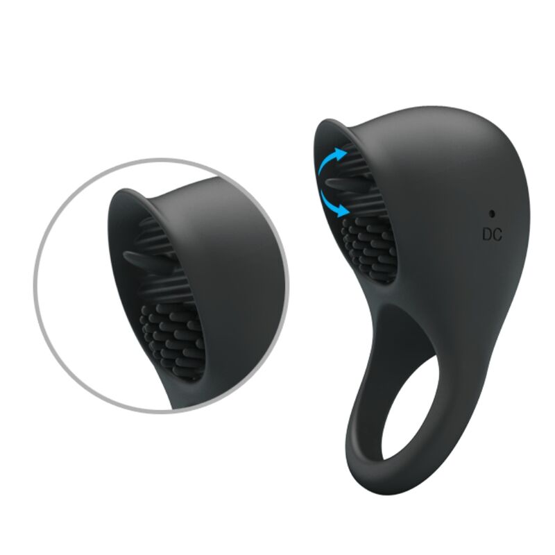 PRETTY LOVE - VIBRATING PENIS RING WITH BLACK TONGUE - Bild 5