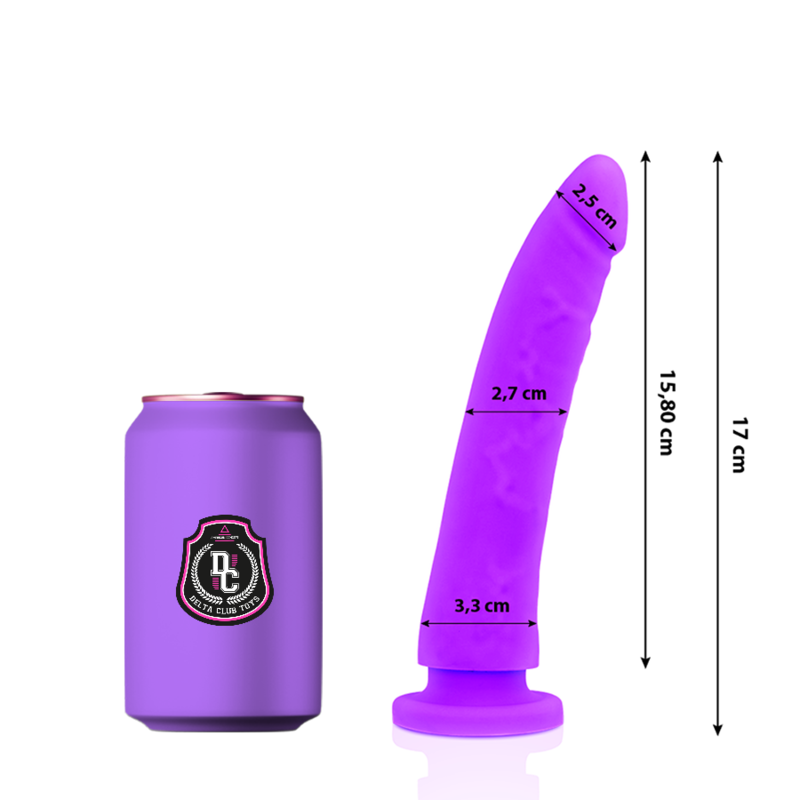 DELTA CLUB - TOYS LILAC DILDO MEDICAL SILICONE 17 CM -O- 3 CM - Bild 2