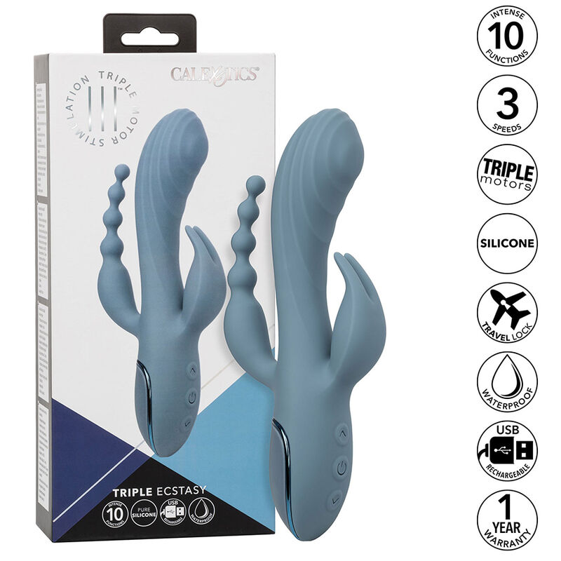 CALEXOTICS - VIBRATOR TRIPLE ECSTASY GREY - Bild 2