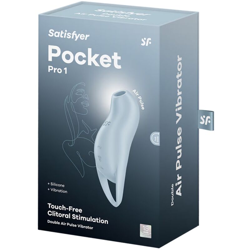 SATISFYER - POCKET PRO 1 CLITORIS STIMULATOR LIGHT BLUE - Bild 5
