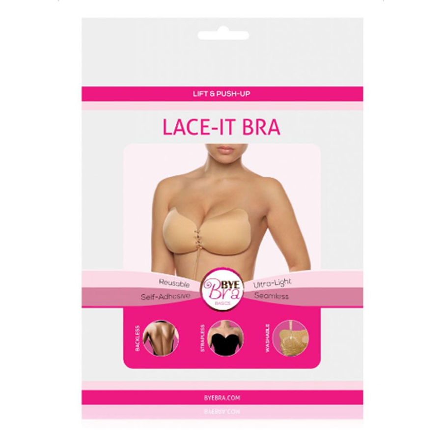 BYE-BRA – LACE-IT ENHANCEMENT PUSH-UP BEIGE CUP D