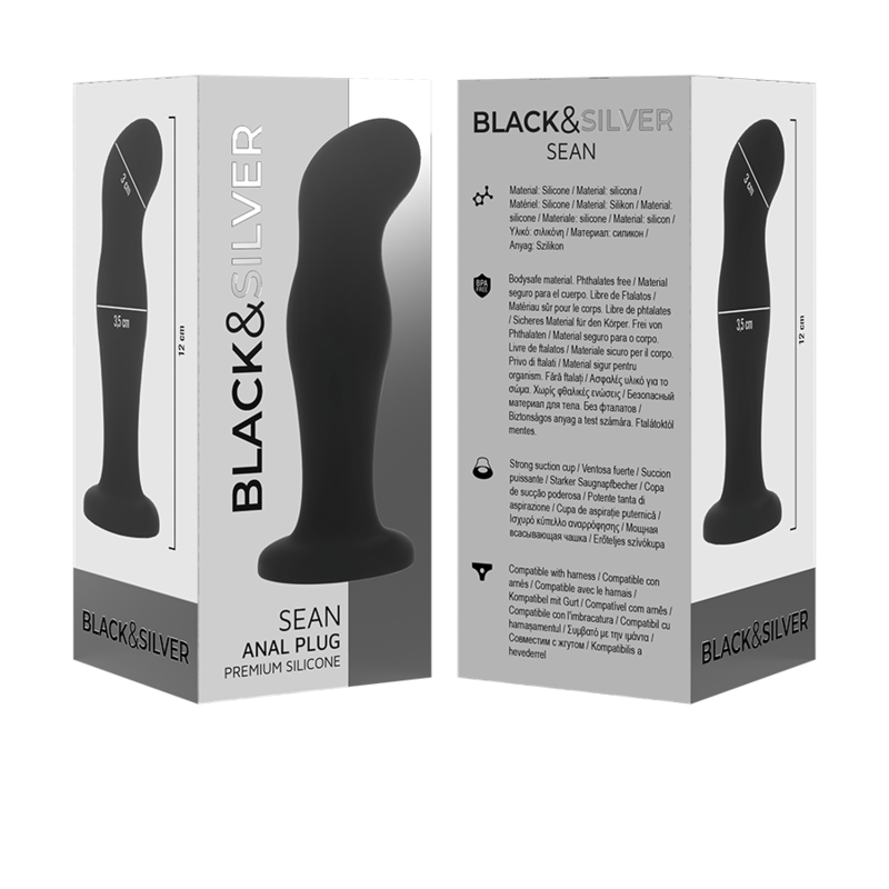BLACKSILVER - SEAN PLUG ANAL PREMIUM SILICONE BLACK - Bild 5
