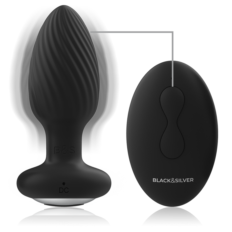 BLACKSILVER - WELLS PLUG SILICONE ANAL ROTATOR REMOTE CONTROL - Bild 3