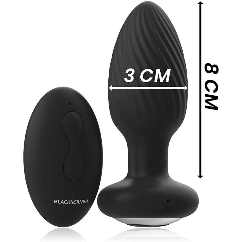 BLACKSILVER - WELLS PLUG SILICONE ANAL ROTATOR REMOTE CONTROL - Bild 4