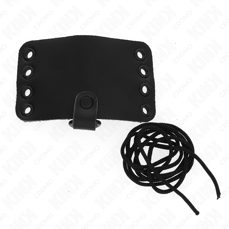 KINK - LEATHER PENIS RING WITH LACE CLOSURE AND LACES - Bild 3