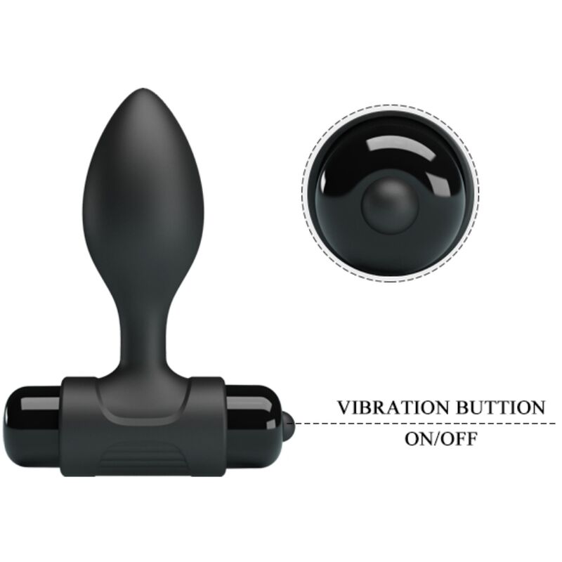 PRETTY LOVE - VIBRA BUTT 10 VIBRATIONS ANAL PLUG BLACK - Bild 5