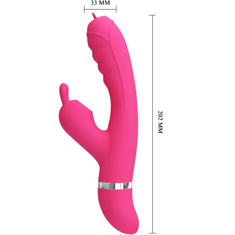 PRETTY LOVE - PHOENIX MULTIFUNCTION RABBIT VIBRATOR PINK - Bild 3