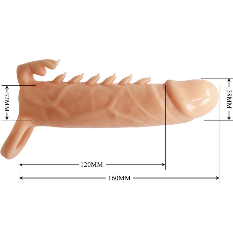 PRETTY LOVE - EMMIT PENIS SLEEVE + CLITORIS STIMULATOR FLESH - Bild 4