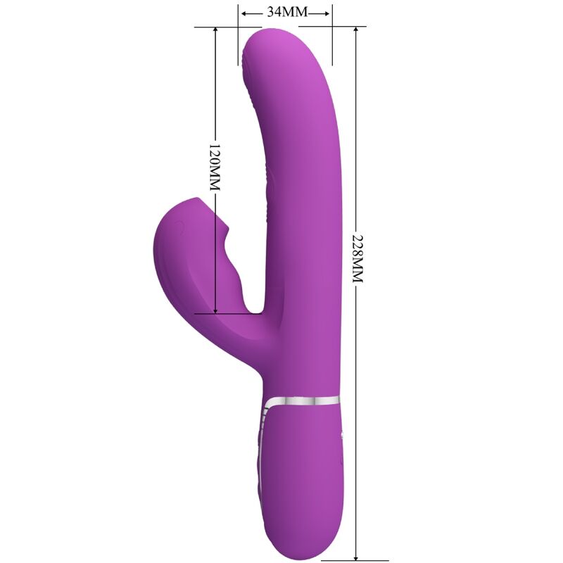 PRETTY LOVE - PERLITA 3 IN 1 MULTIFUNCTION RABBIT VIBRATOR PURPLE - Bild 5