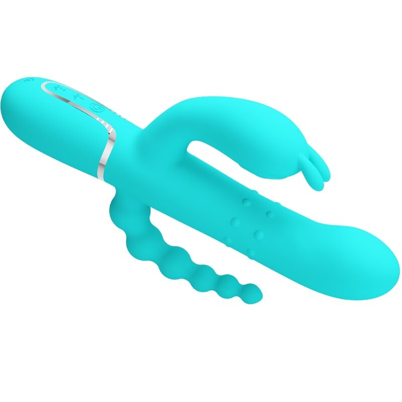 PRETTY LOVE - CAMMY 4 IN 1 MULTIFUNCTION TRIPPLE RABBIT VIBRATOR BLUE - Bild 4