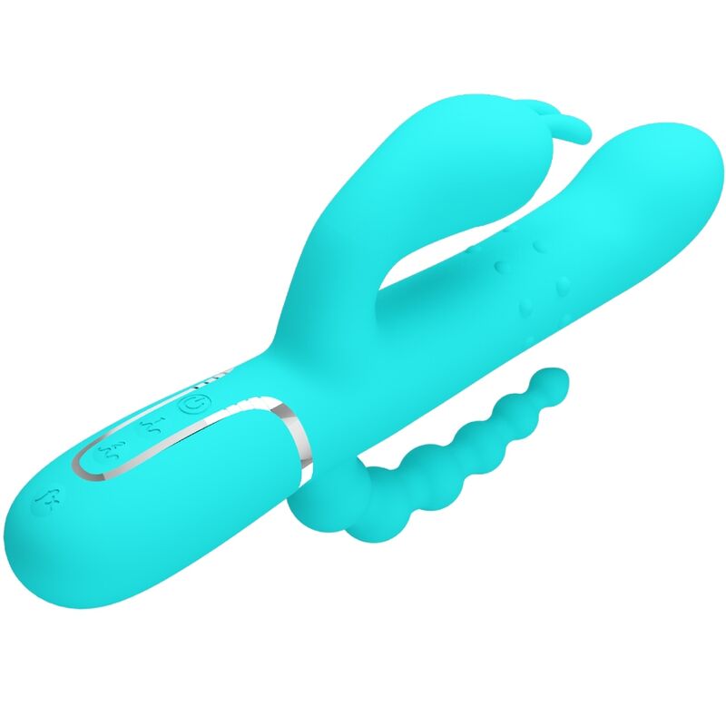PRETTY LOVE - CAMMY 4 IN 1 MULTIFUNCTION TRIPPLE RABBIT VIBRATOR BLUE - Bild 3