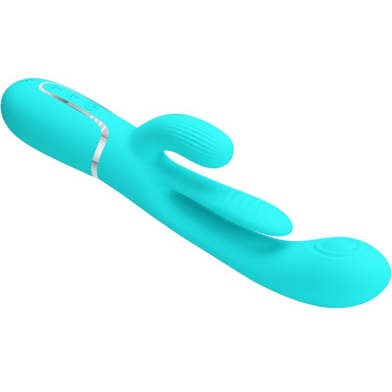 PRETTY LOVE - SHANIA TRIPLE RABBIT MULTIFUNCTION VIBRATOR 3 IN 1 BLUE - Bild 4