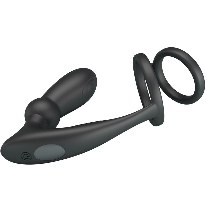 PRETTY LOVE - EMONI PENIS RING + ANAL PLUG 12 VIBRATIONS BLACK - Bild 4