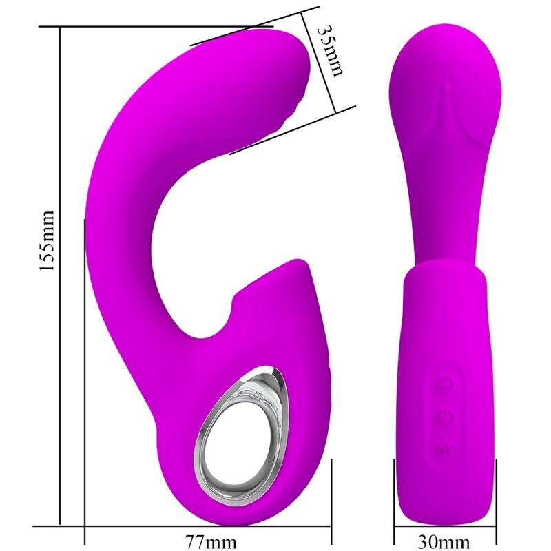 PRETTY LOVE - SIBEL SIBEL G-SPOT VIBRATOR + CLITORIS STIMULATOR 10 VIBRATIONS PURPLE - Bild 5