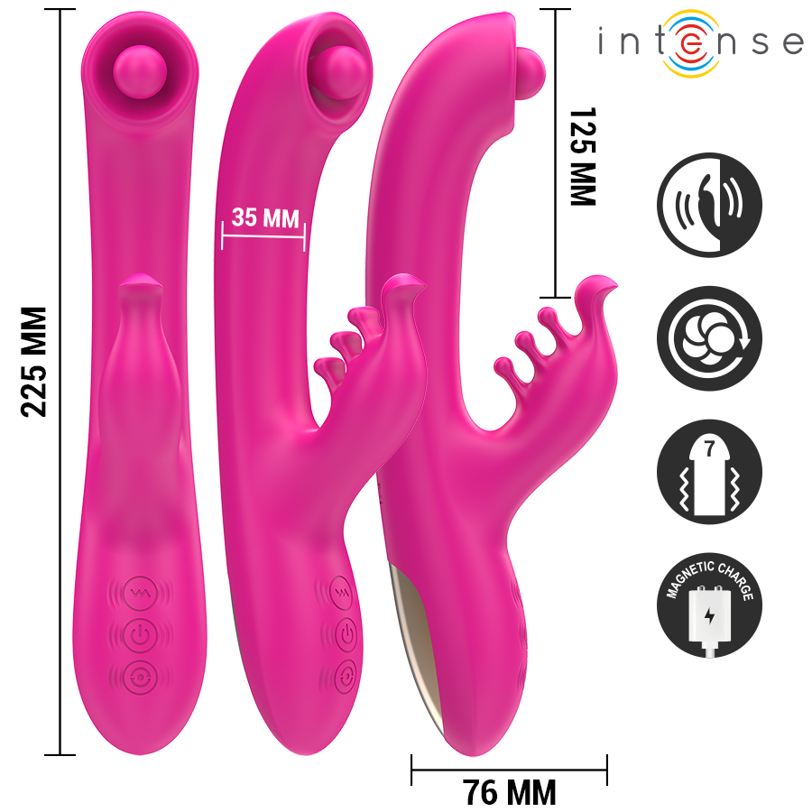 INTENSE - CHRISTINA MULTIFUNCTION RABBIT VIBRATOR 22.5 CM PINK - Bild 3