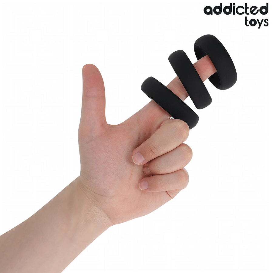 ADDICTED TOYS - SET OF FLAT SILICONE RINGS - Bild 2