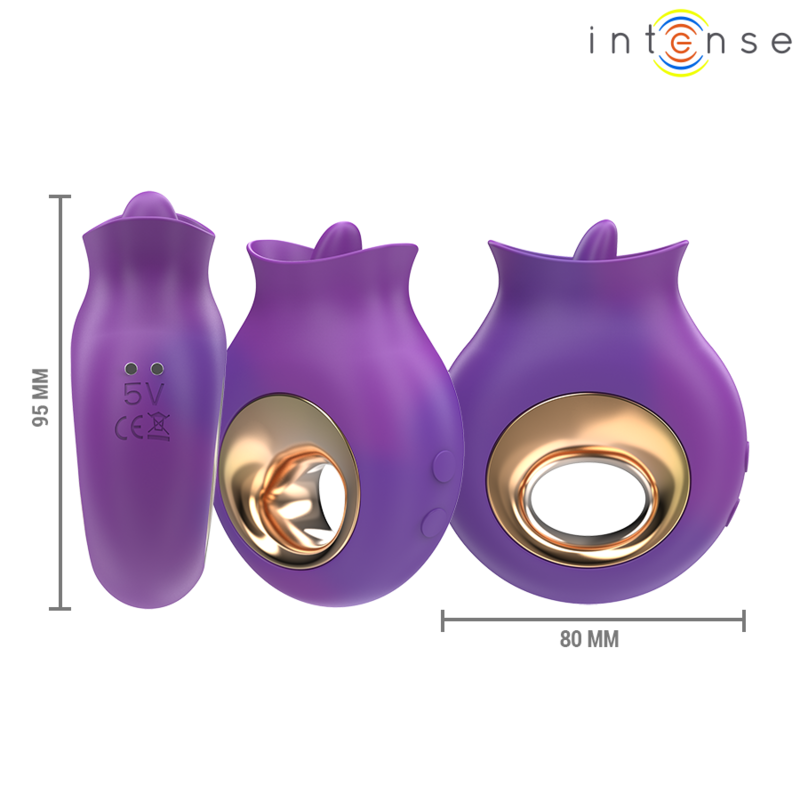 INTENSE - TULI CLITORIS STIMULATOR 9 VIBRATIONS 9 OSCILLATIONS PURPLE - Bild 4