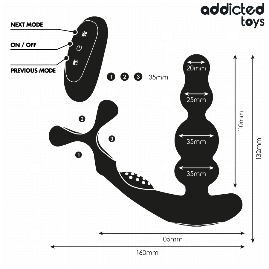 ADDICTED TOYS - ROTATING PROSTATE MASSAGER REMOTE CONTROL - Bild 5