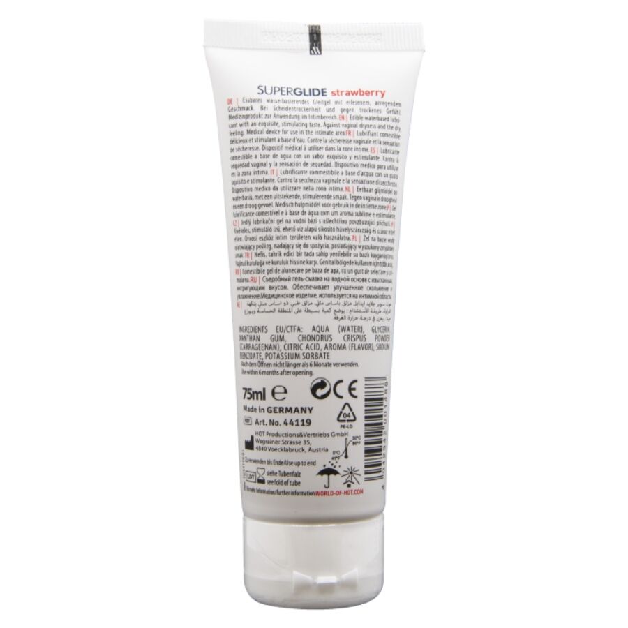 HOT - SUPERGLIDE EDIBLE LUBRICANT WATERBASED STRAWBERRY 75 ML - Bild 2