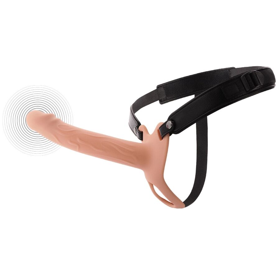 HIDDEN DESIRE – INFERNO VIBRATING PENIS SLEEVE STRAP-ON 20 CM