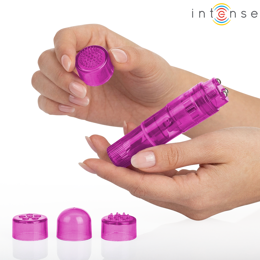 INTENSE - KURT MINI MASSAGER WITH 4 INTERCHANGEABLE HEADS PINK - Bild 2