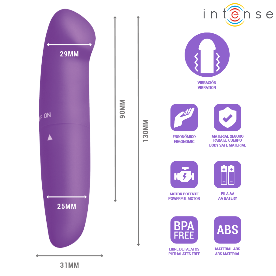 INTENSE - PHIL G-SPOT VIBRATOR PURPLE 13 CM - Bild 3