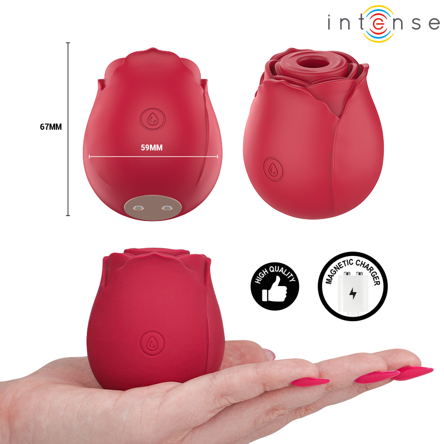 INTENSE - CAMELLIA CLITORAL SUCTION ROSE BY WAVES BORDEAUX - Bild 3