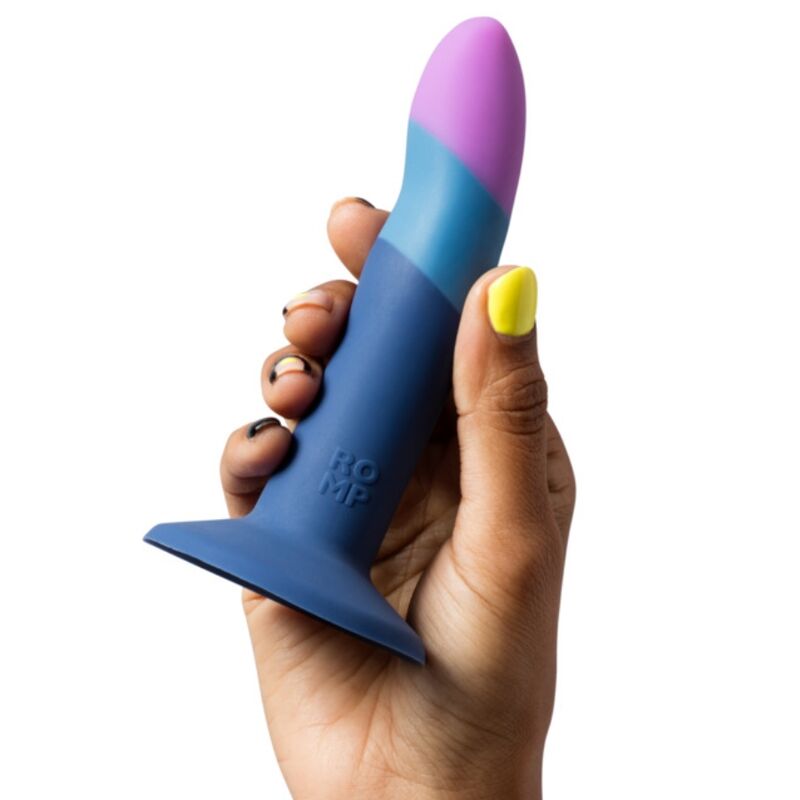 ROMP - PICCOLO HARNESS + SILICONE DILDO WITH TRICOLOR SUCTION CUP 14 CM - Bild 4