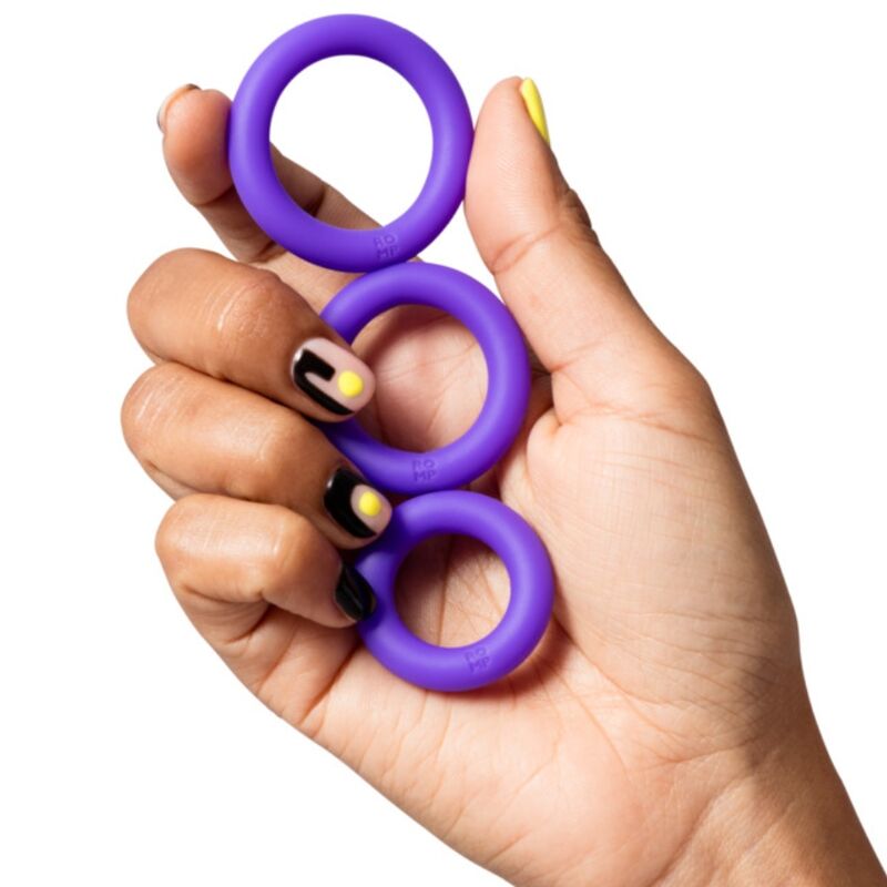 ROMP - REMIX TRIO SET OF 3 PURPLE SILICONE PENIS RINGS - Bild 4
