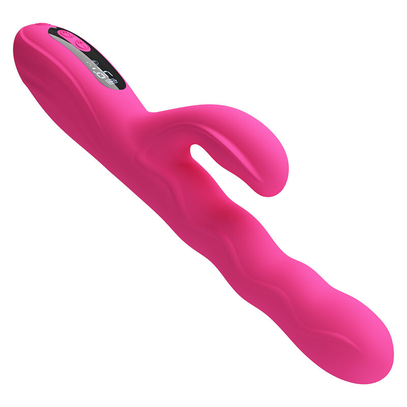 PRETTY LOVE - WINTERS MULTIFUNCTION RABBIT VIBRATOR WITH LED DISPLAY PINK - Bild 3