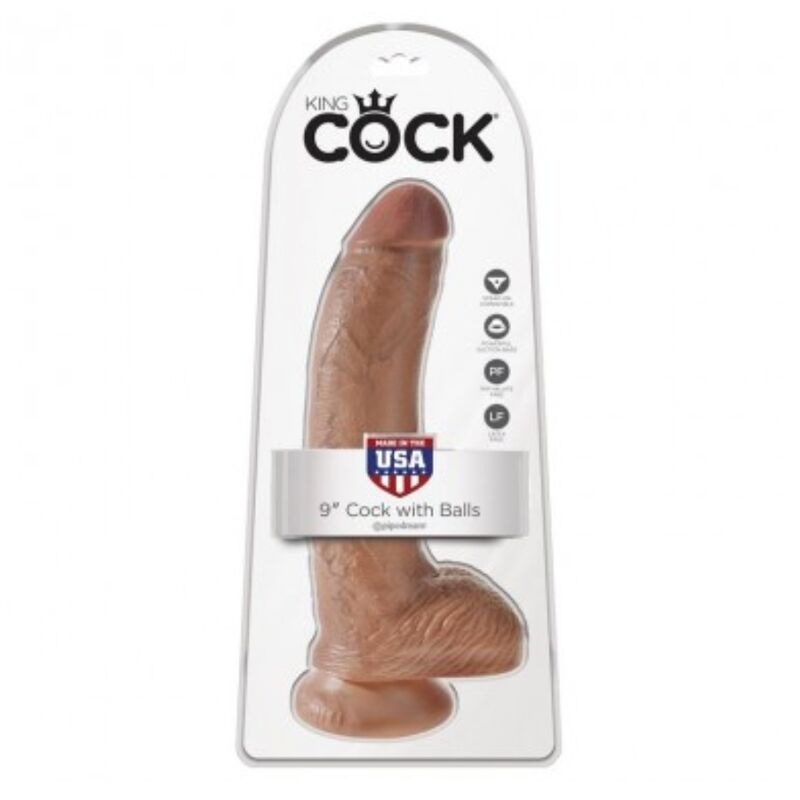 KING COCK - REALISTIC DILDO WITH BALLS 22.8 CM - Bild 5