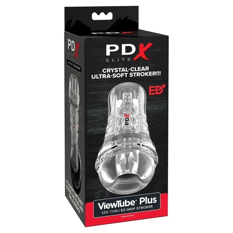 PDX ELITE - VIEWTUBE PLUS SEE-THRU EZ-GRIP TRANSPARENT STROKER 21 CM - Bild 4