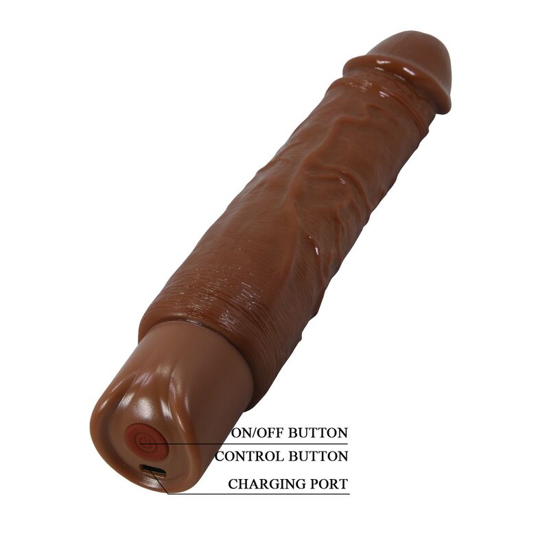 PRETTY LOVE - DUKE REALISTIC VIBRATOR 23.5 CM Ø 4.8 CM BROWN - Bild 5
