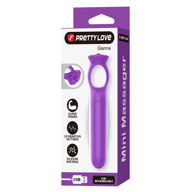 PRETTY LOVE - GIANA RECHARGEABLE MINI VIBRATOR MASSAGER PURPLE - Bild 2