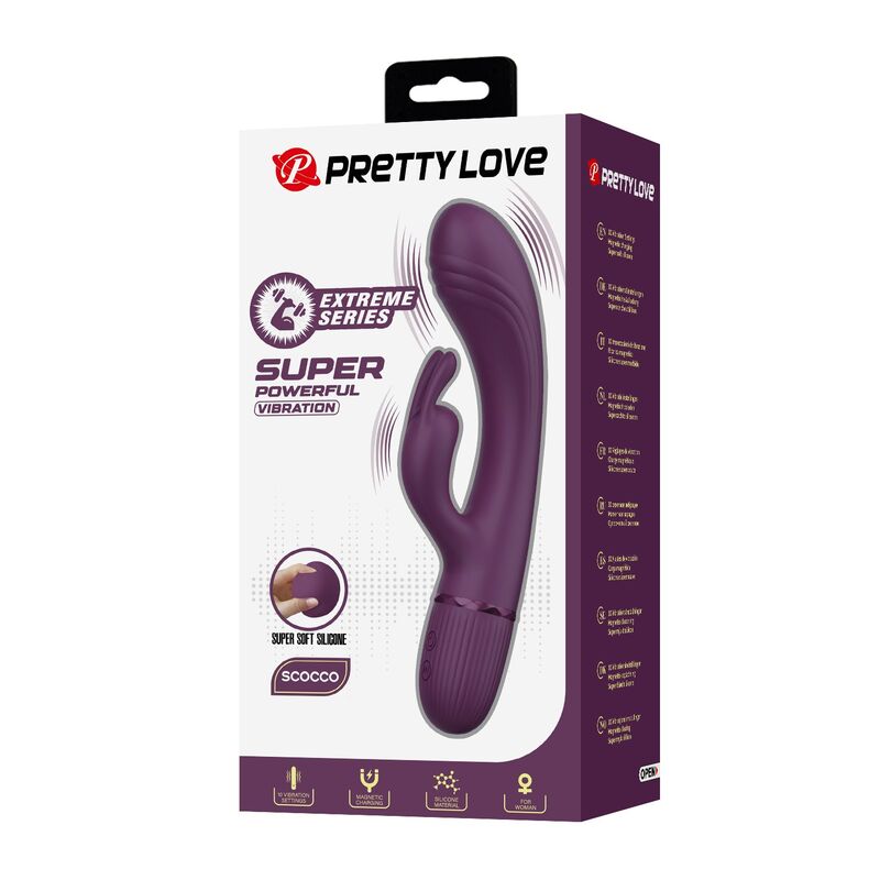 PRETTY LOVE - ROCCO RECHARGEABLE RABBIT VIBRATOR 10 FUNCTIONS PURPLE - Bild 3