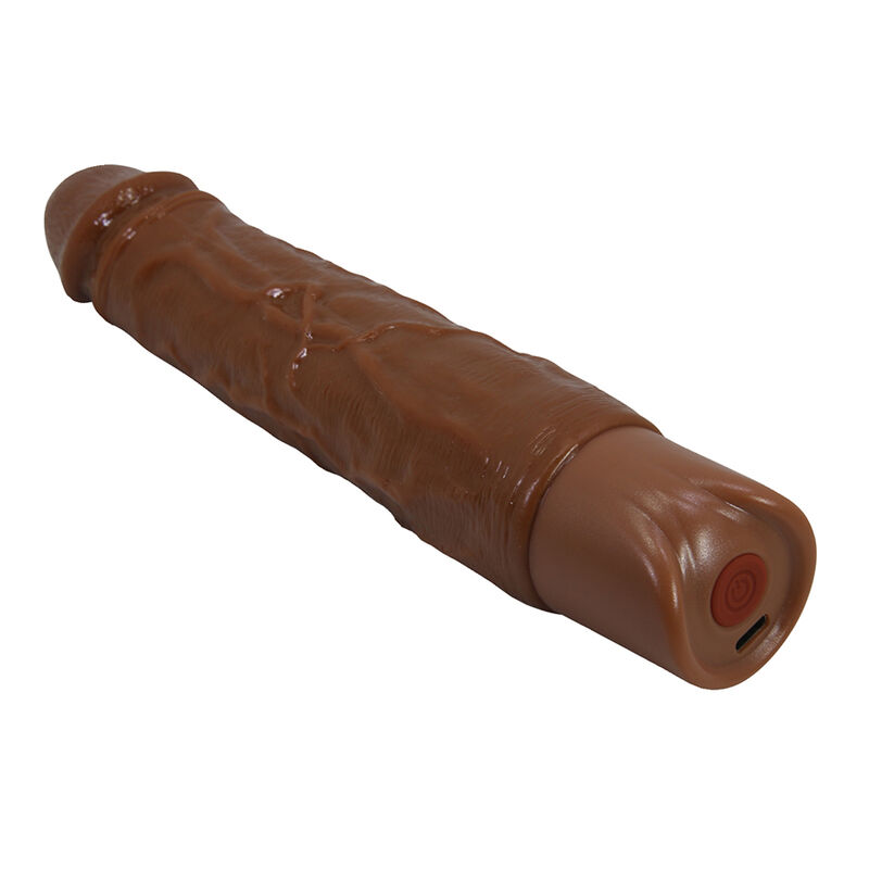 PRETTY LOVE - KESSLER REALISTIC VIBRATING DILDO WITH 10 VIBRATION MODES AND 10 THROWS, 22 CM, BROWN - Bild 4