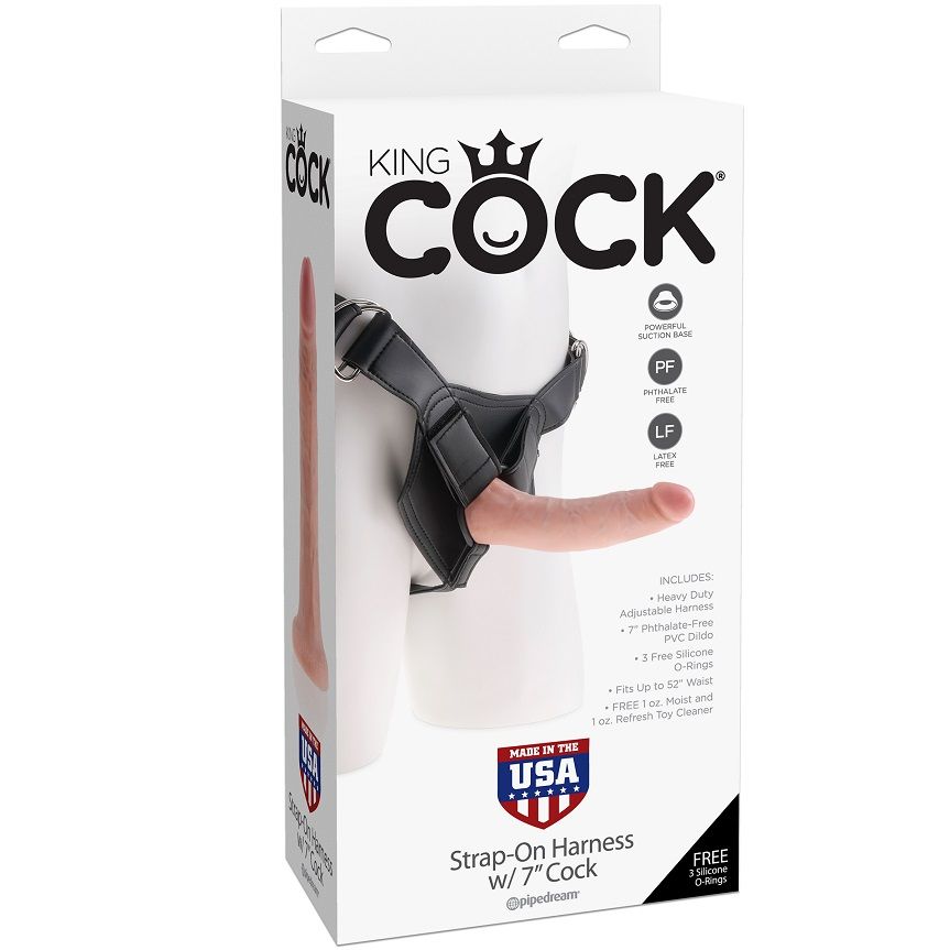 KING COCK - HARNESS WITH REALISTIC PENIS NATURAL 17.8 CM - Bild 4